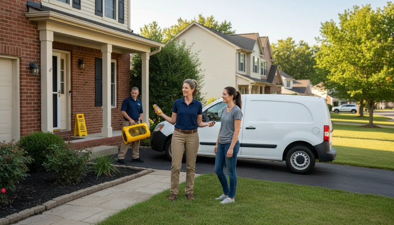 Residential water damage restoration in Delaware, OK